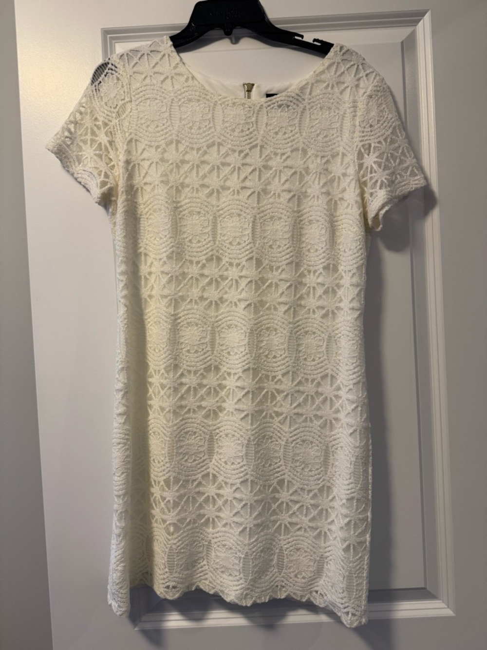 LULUS small Classic Ivory Lace Short Sleeve Dress
